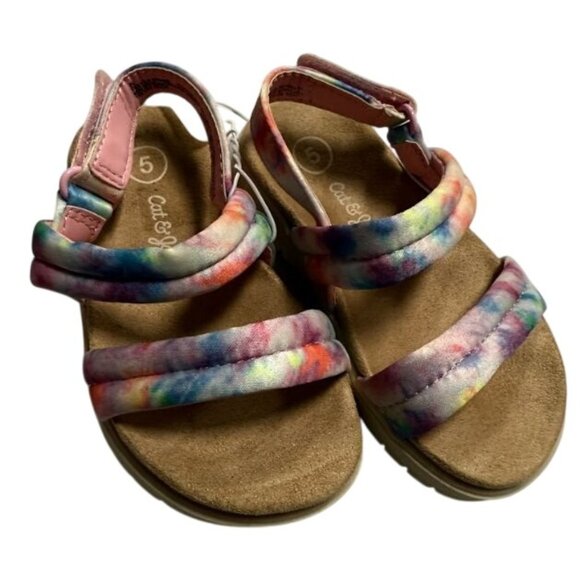 Cat & Jack Toddler Girls Chaya Footbed Sandals Size 5 - Picture 1 of 6